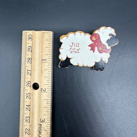 Jill Personalized Jewelry Set Full Of Grace Sheep Brooch Beaded Necklace Vintage - Picture 7 of 11